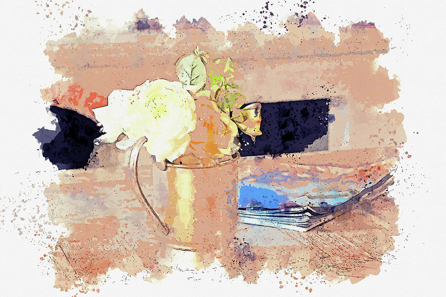Still life No 228, ca 2021 by Ahmet Asar, Asar Studios Painting by Celestial Images