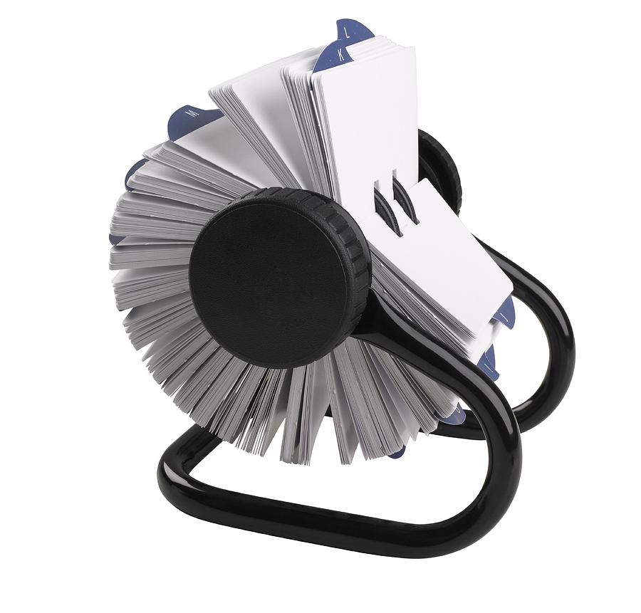 Still life of a rolodex Photograph by Tetra Images