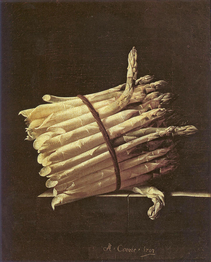 Still Life of Asparagus 2 Painting by Adriaen Coorte