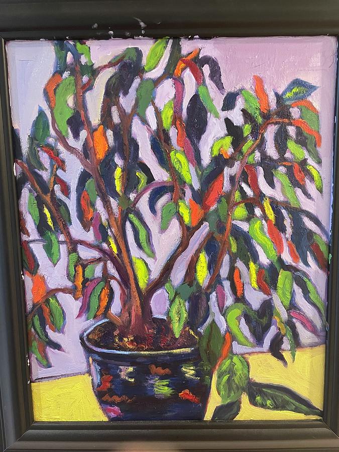 Still life of potted plant Painting by Beth Riso