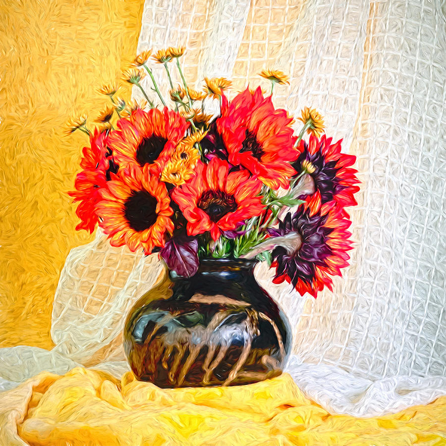Still Life Orange Sunflowers  Photograph by Sandra Selle Rodriguez