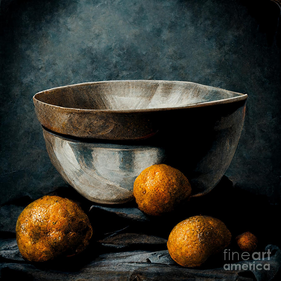 Still Life Oranges 0917b Digital Art by Howard Roberts