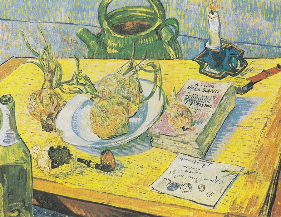 Vincent Van Gogh Painting - Still life with a plate of onions #3 by Vincent van Gogh