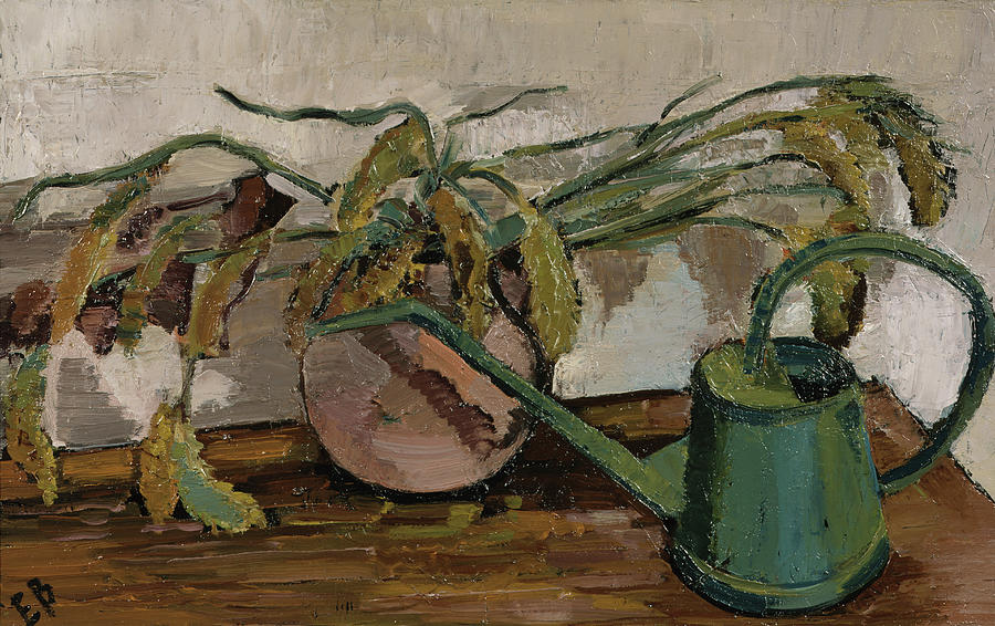 Still life with aloe, 1931 Painting by O Vaering by Erik Brandt
