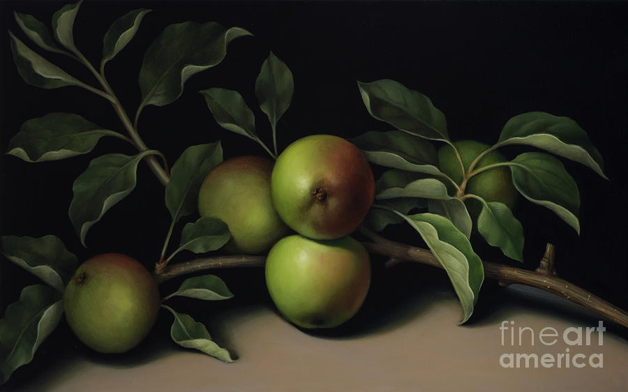Still Life with Apple Branch Painting by Catherine Abel