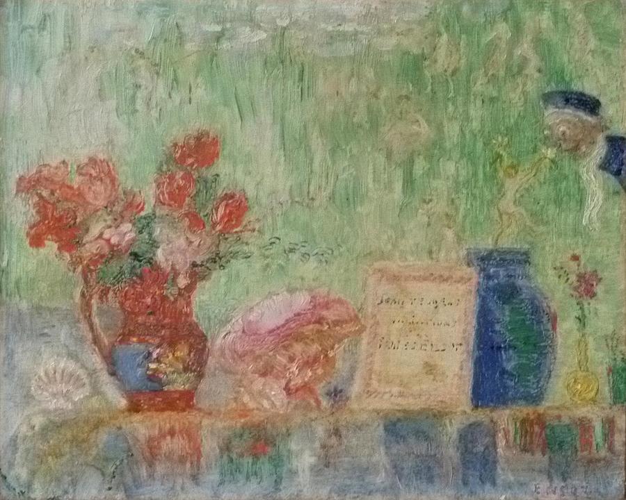   Still life with book about Jean Teugels   April 1938   oil on panel  Painting by James Ensor