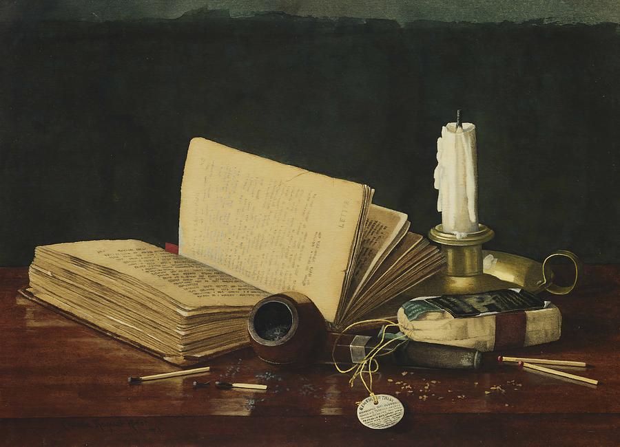 https://images.fineartamerica.com/images/artworkimages/mediumlarge/3/still-life-with-book-and-pipe-claude-raguet-hirst.jpg
