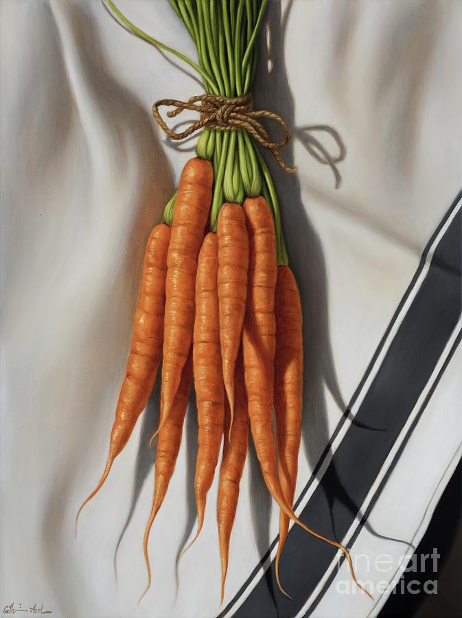 Carrot Painting - Still Life with Carrots by Catherine Abel
