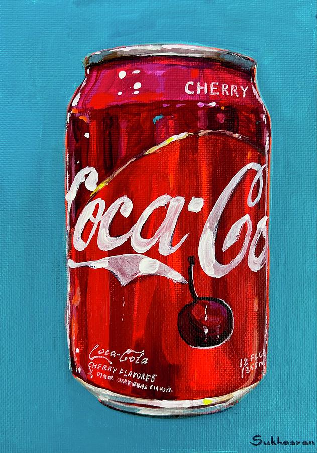 Still Life with Coca-Cola Cherry Painting by Victoria Sukhasyan - Fine ...