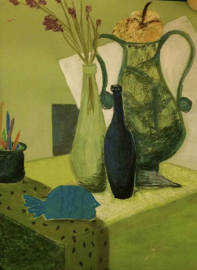 Still life with crayons Pastel by Manuela Constantin - Fine Art America