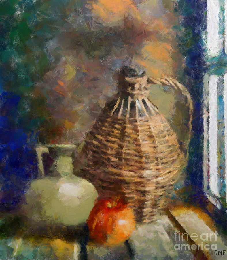 Still Life With Demijohn Painting by Dragica Micki Fortuna