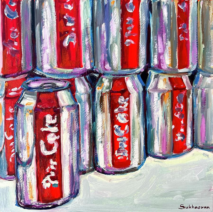 Still Life with Diet Cokes Painting by Victoria Sukhasyan - Fine Art ...