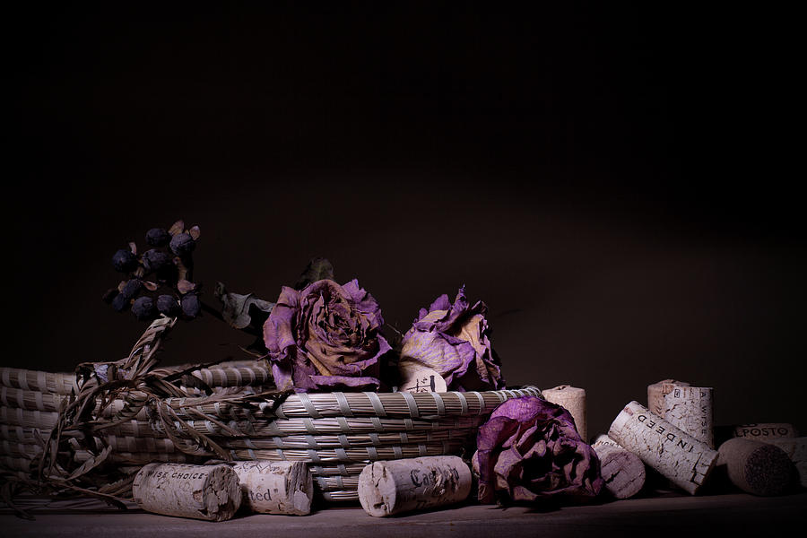 Still Life with Dried Flowers and Corks Photograph by Tometta Pouncie