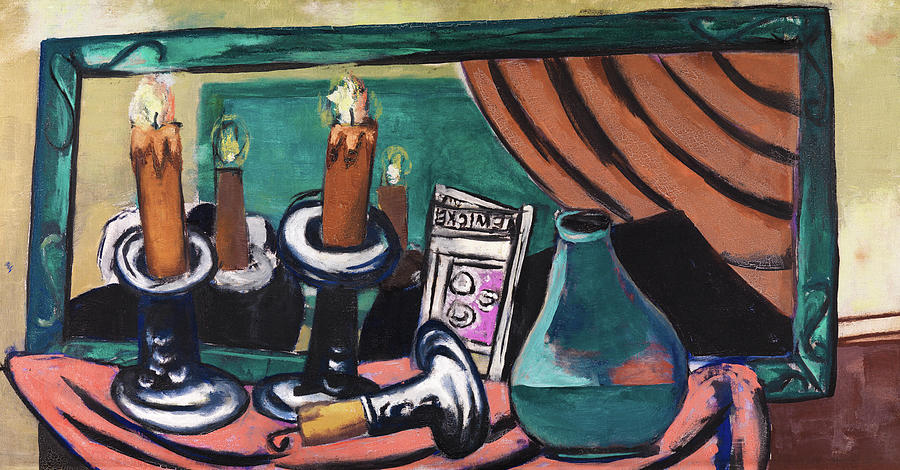 Still Life with Fallen Candles, 1930 Painting by Max Beckmann