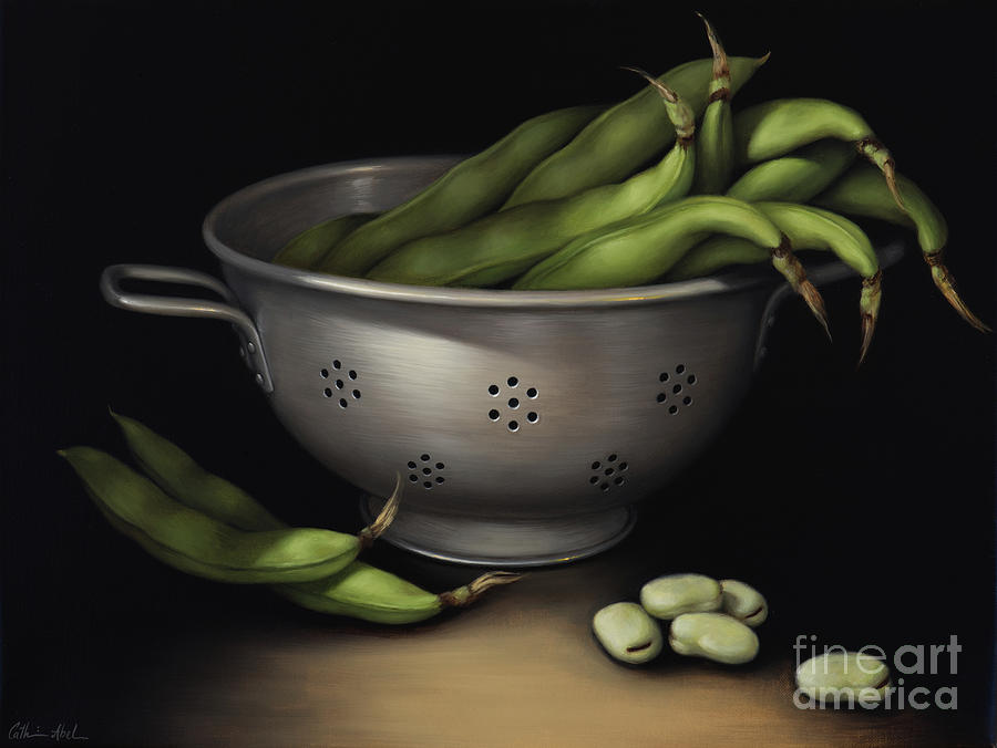 Still Life with Fava Beans Painting by Catherine Abel
