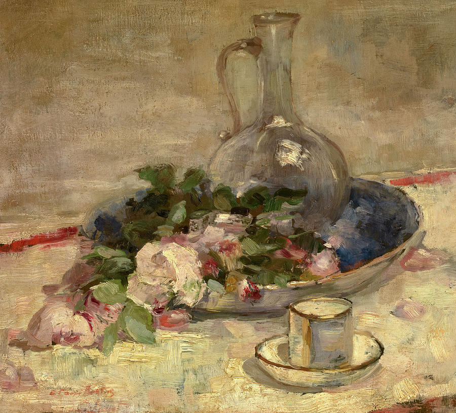 Still Life with Flowers, 1836-1896 Painting by Guillaume Vogels - Fine ...