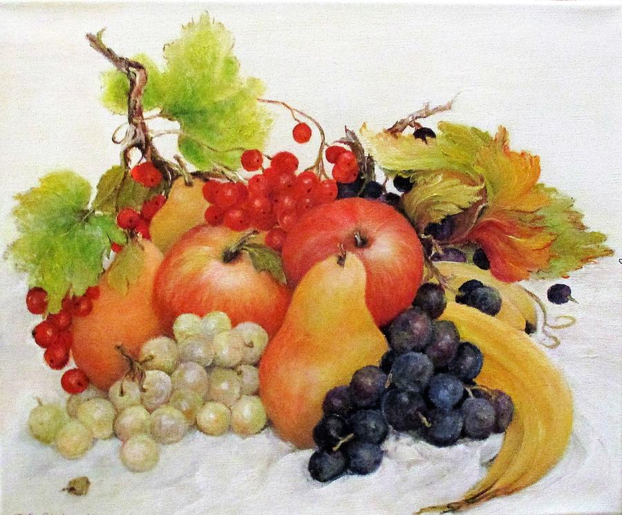 Still Life With Fruits Painting by Barbara Anna Cichocka