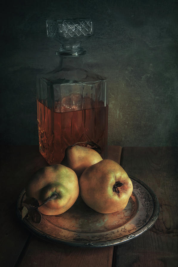 Still life with golden quinces Photograph by Jaroslaw Blaminsky