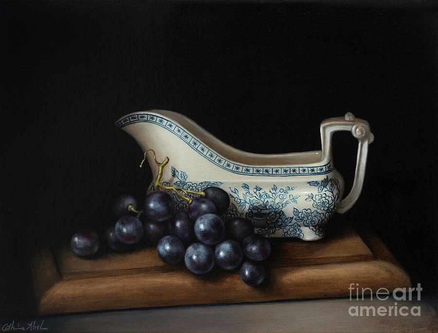 Still life with grapes Painting by Catherine Abel