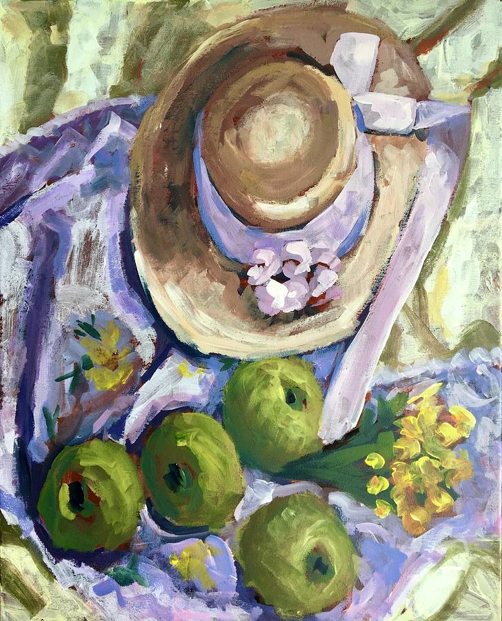 Still Life With Green Apples Painting