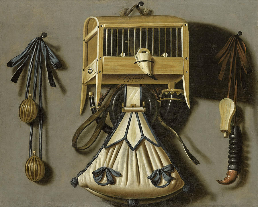 Still Life with Implements of the Hunt 2 Painting by Johannes Leemans