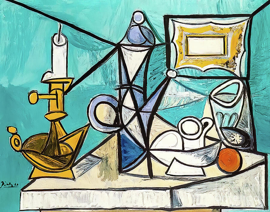 Still Life With Lamp by Pablo Picasso 1944 Painting by Pablo Picasso