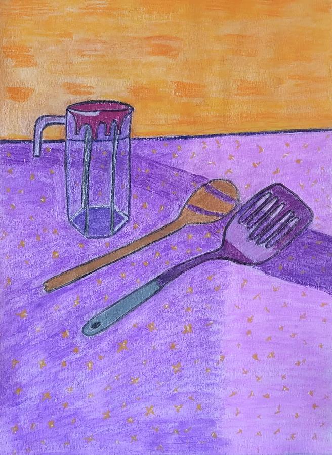 Still Life with man- made objects Pastel by Magdalena Frohnsdorff