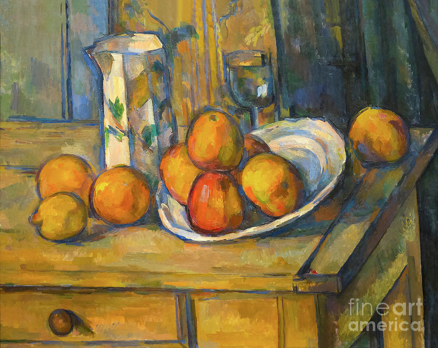 Paul Cezanne Photograph - Still Life with Milk Jug and Fruit, circa 1900 by Kate Kimber