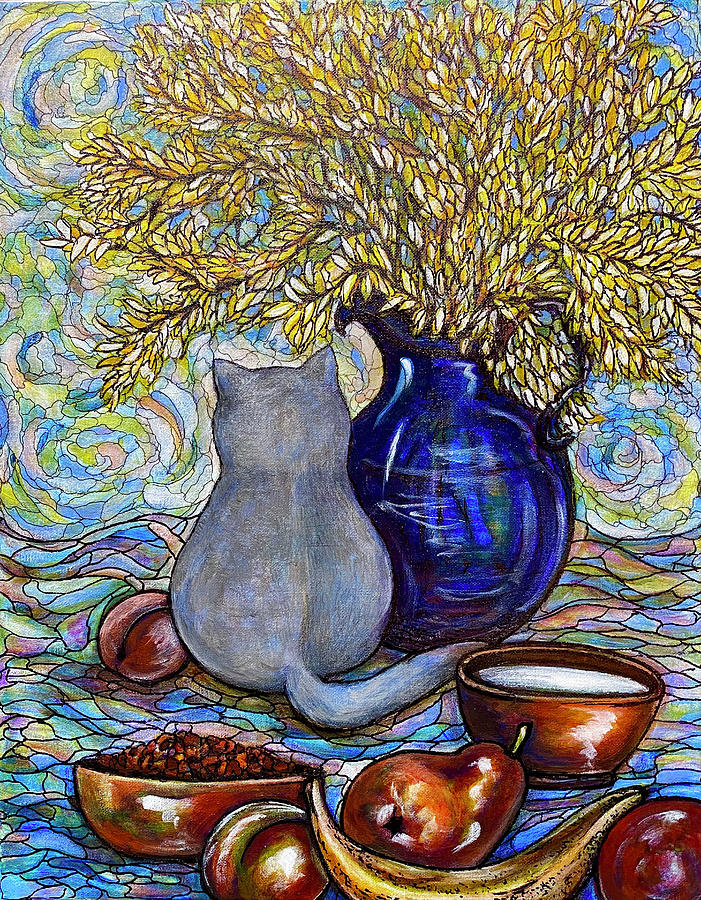 Still Life With Missy Painting by Rae Chichilnitsky