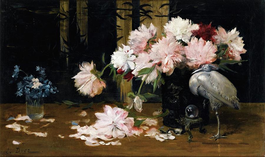 Still Life with Peonies Painting by Lagra Art