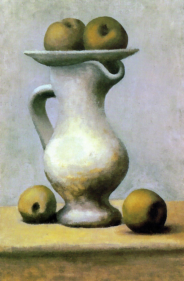 Still Life with Pitcher and Apples Painting by Pablo Picasso - Pixels