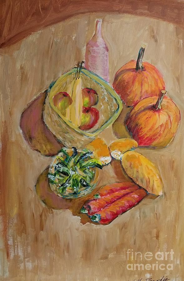 Still Life with Pumpkins Painting by Walt Brodis