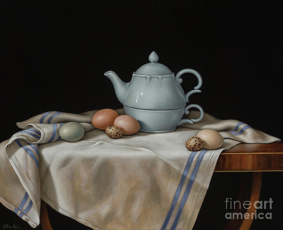 Still Life with Quail Eggs Painting by Catherine Abel