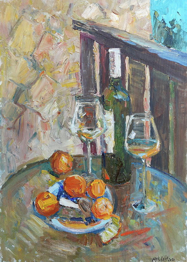 Still Life With Tangerines Painting