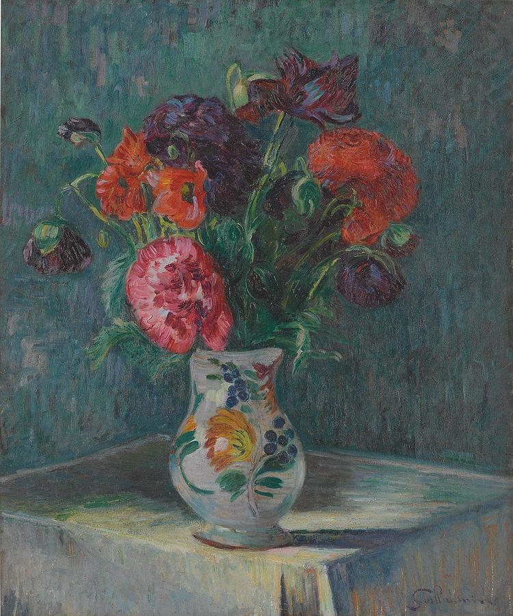 Still Life with Vase of Flowers Nature Morte au Vase de Fleurs Painting ...