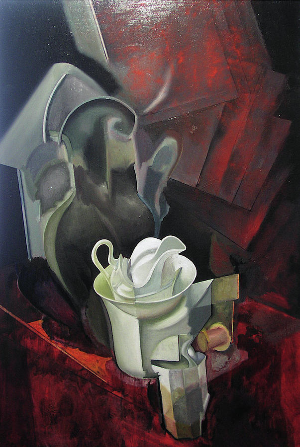 Still Life with White Jug Painting by Harry Robertson