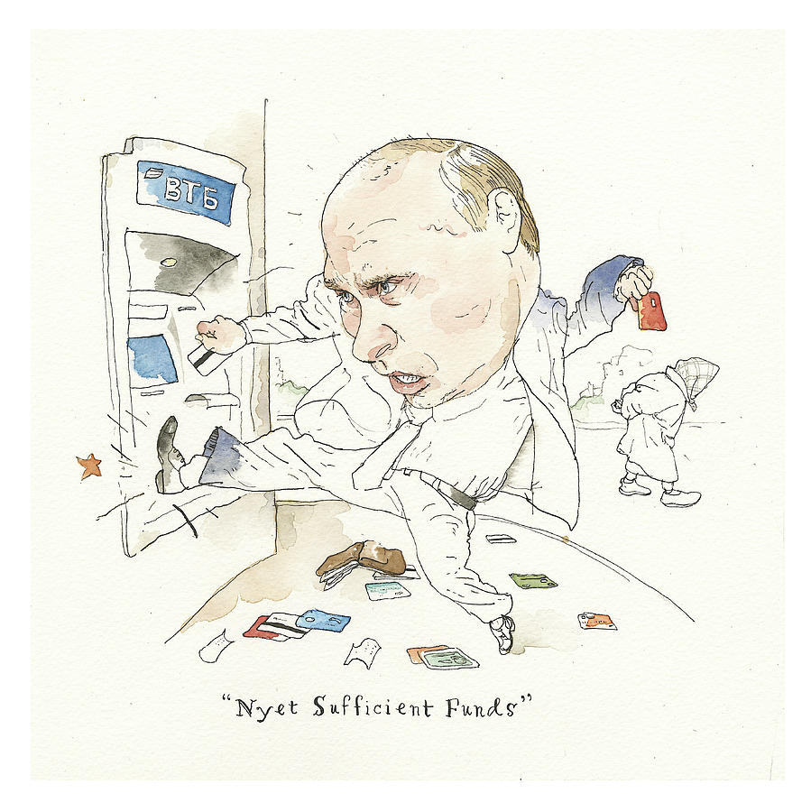 Still No Russian Withdrawal  Painting by Barry Blitt
