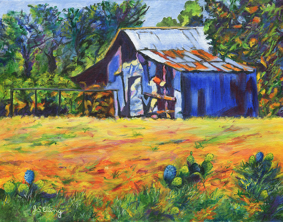 Rural Scene Painting - Still Standing by J S Ellington