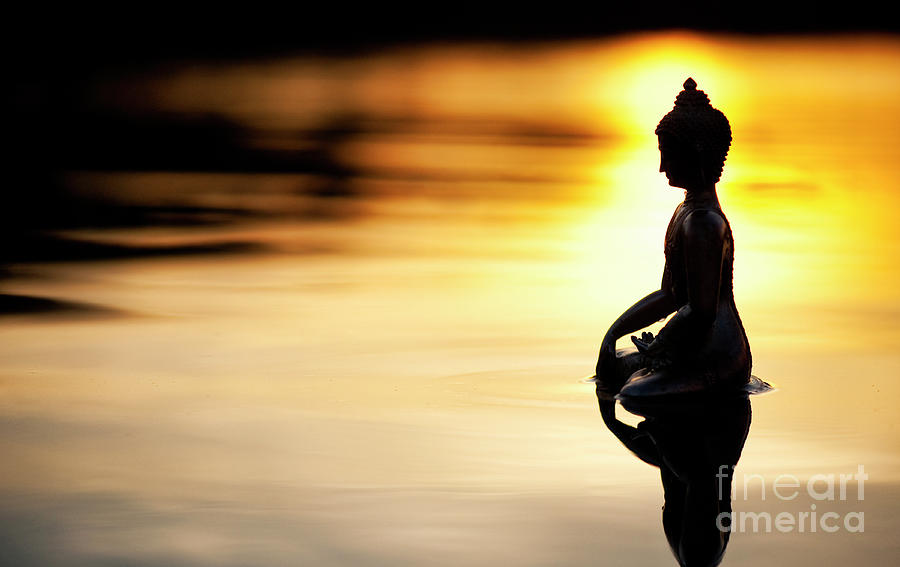 Buddha Photograph -  Stillness at Sunrise by Tim Gainey