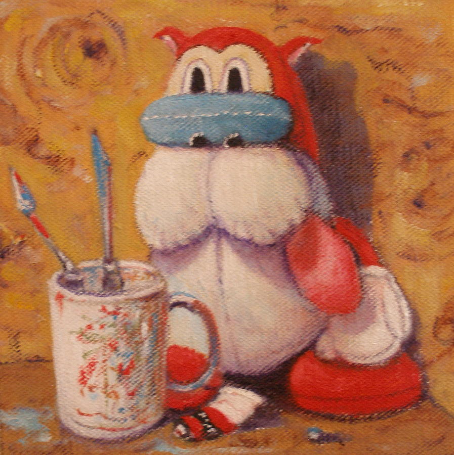 Stimpy Trys Art Painting by Donelli  DiMaria