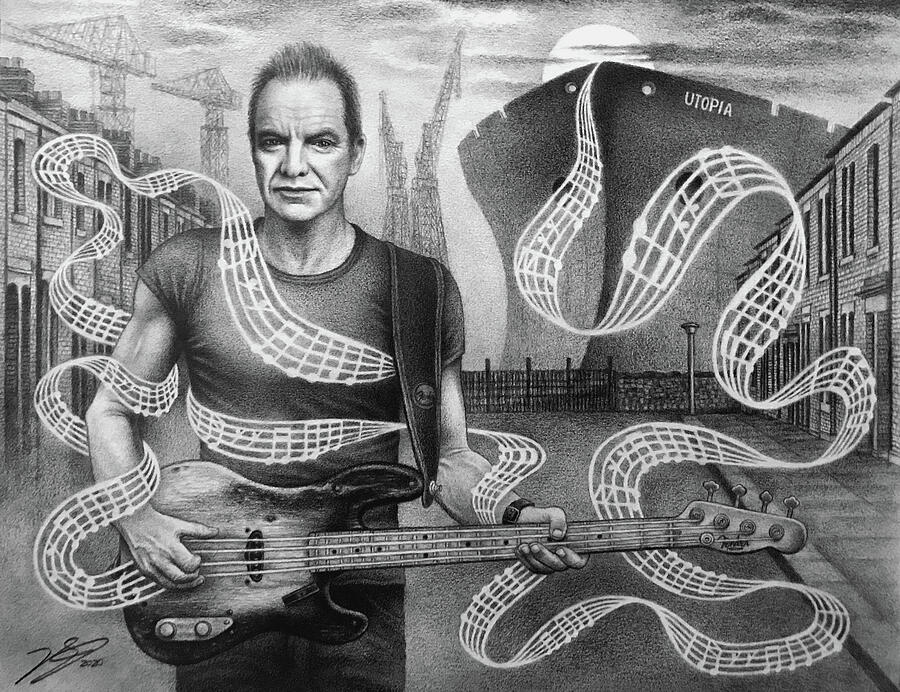 Sting Drawing by Michael Lightsey