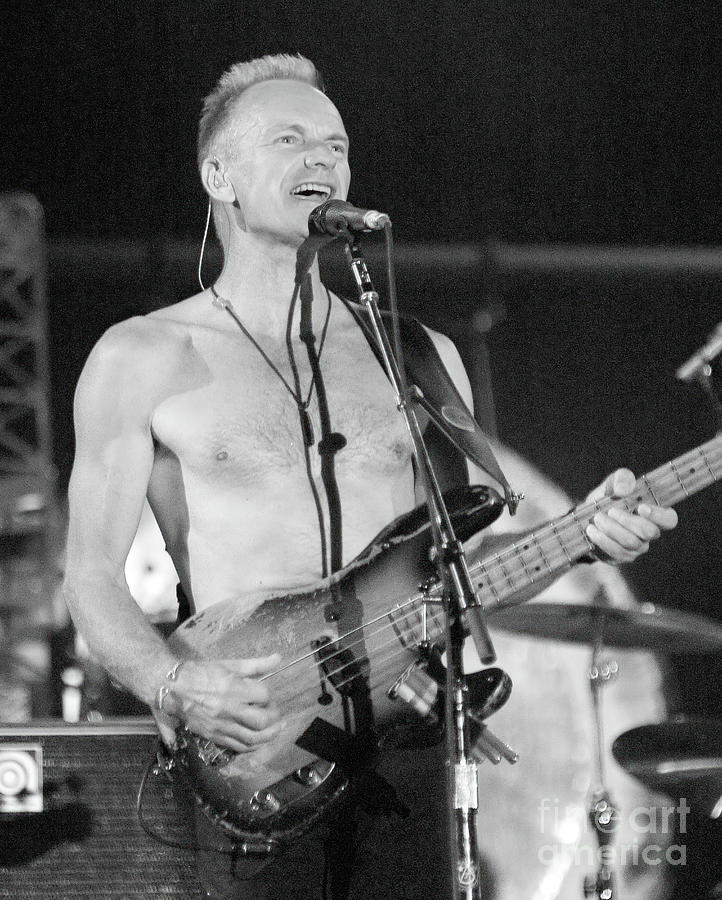 The Police Photograph - Sting Performing with The Police at Bonnaroo Music Festival by David Oppenheimer