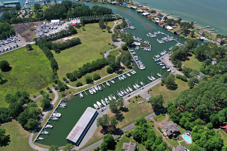 Stingray Point Marina Photograph by Deltaville Aerials Fine Art America