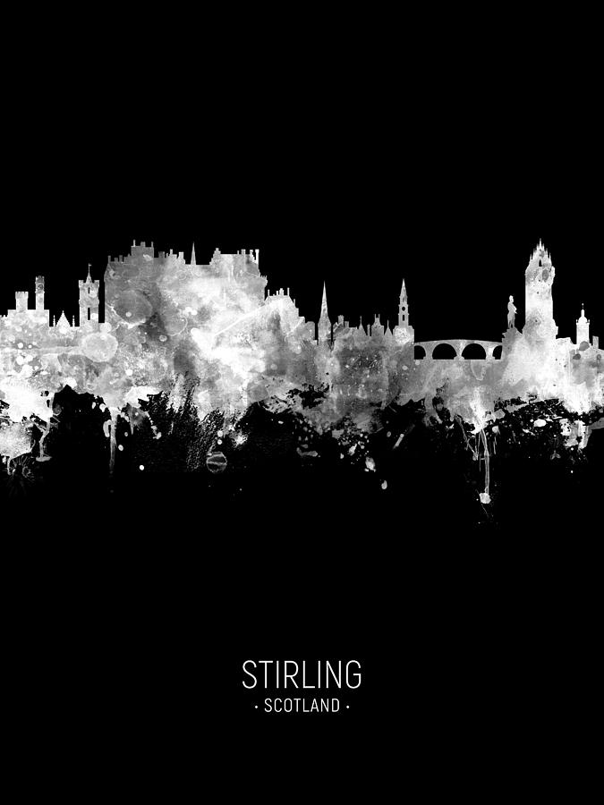 Stirling Scotland Skyline #02 Digital Art by Michael Tompsett