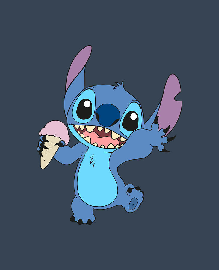 stitch holding icecream Magnet Copy Painting by Holly Charles | Fine ...