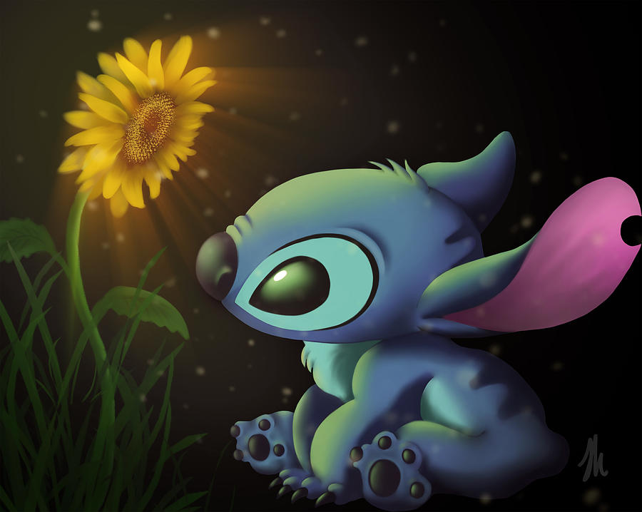 Stitch Sun Flower Digital Art by Lee Cloud | Pixels