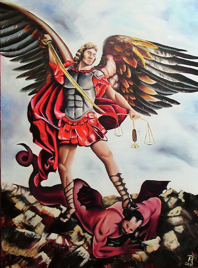 St.Michael The Archangel Painting by Piotr Misiolek
