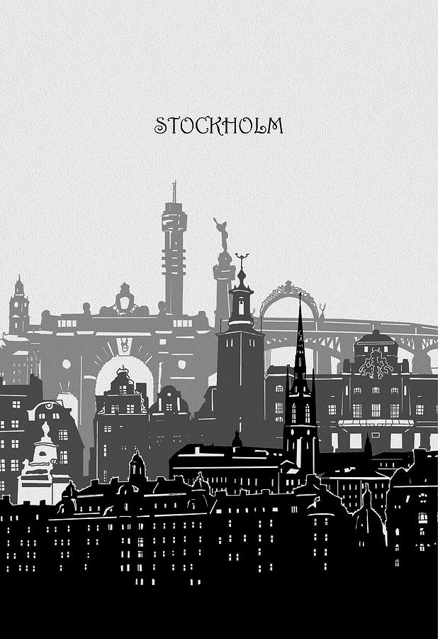 Stockholm Cityscape Digital Art by Bekim M