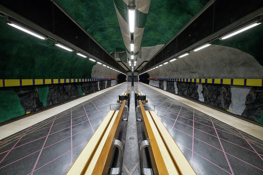 Stockholm subway platform Photograph by Alexander Farnsworth