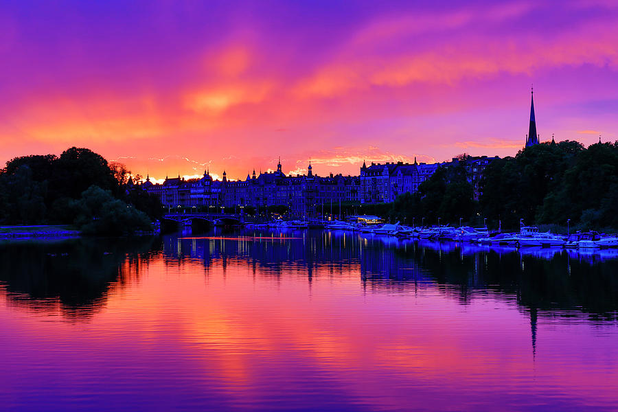 Stockholm sunset Photograph by Alexander Farnsworth